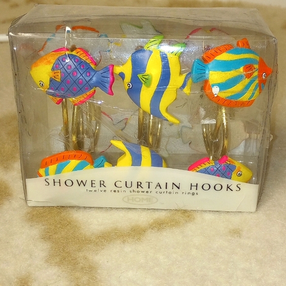 Bath Tropical Fish Shower Curtain Hooks Poshmark